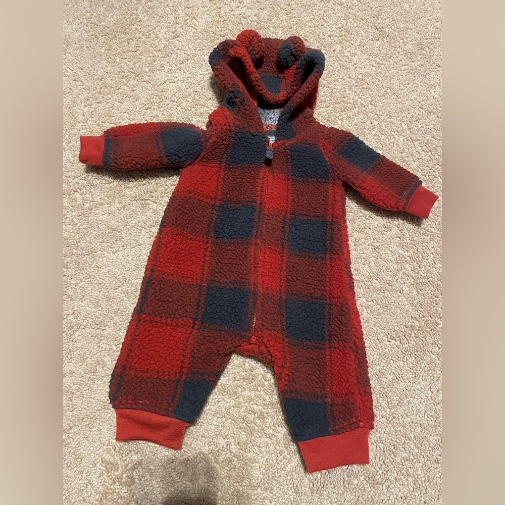 Carter's•Buffalo plaid•winter•outfit•3 months